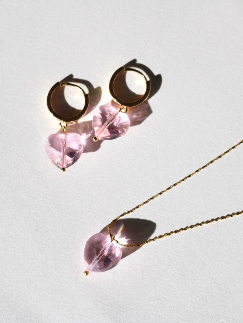 PINK SWEETHEART NECKLACE IN 18K GOLD