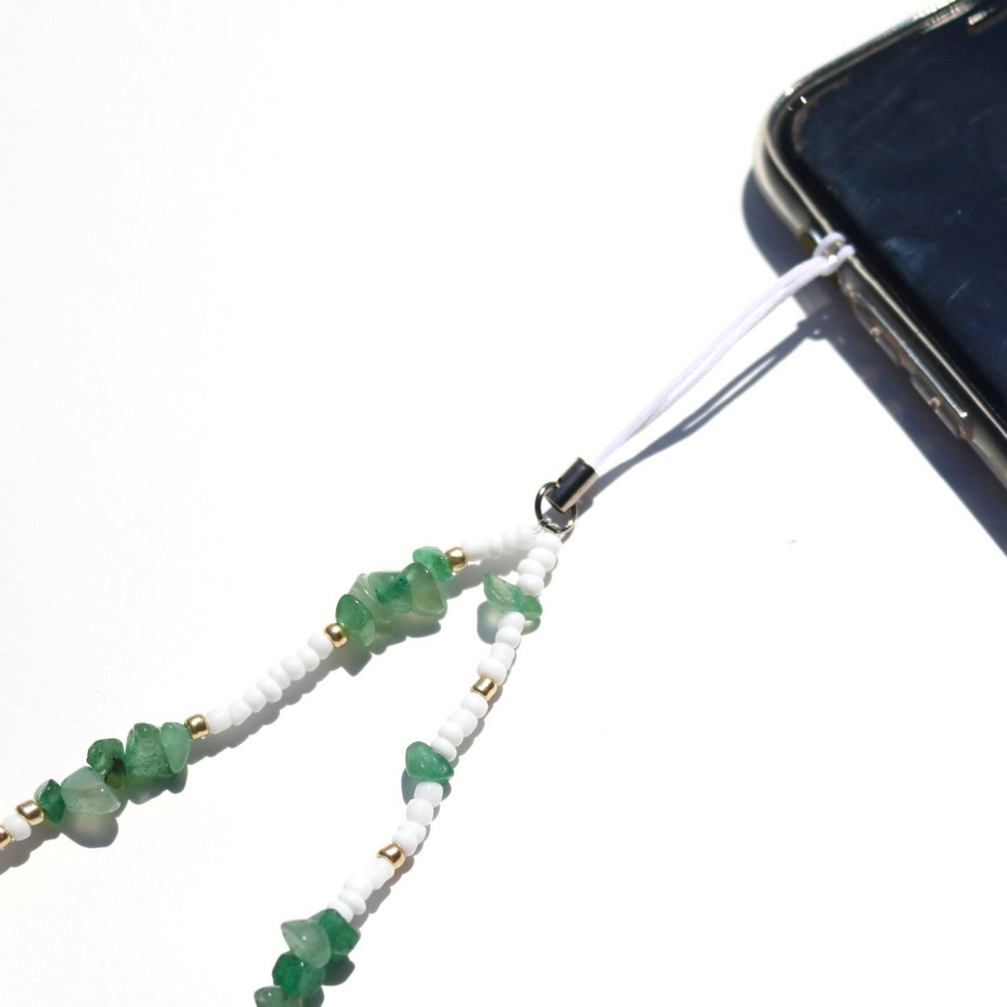 SUMMER DAYS GREEN AVENTURINE PHONE CHARM