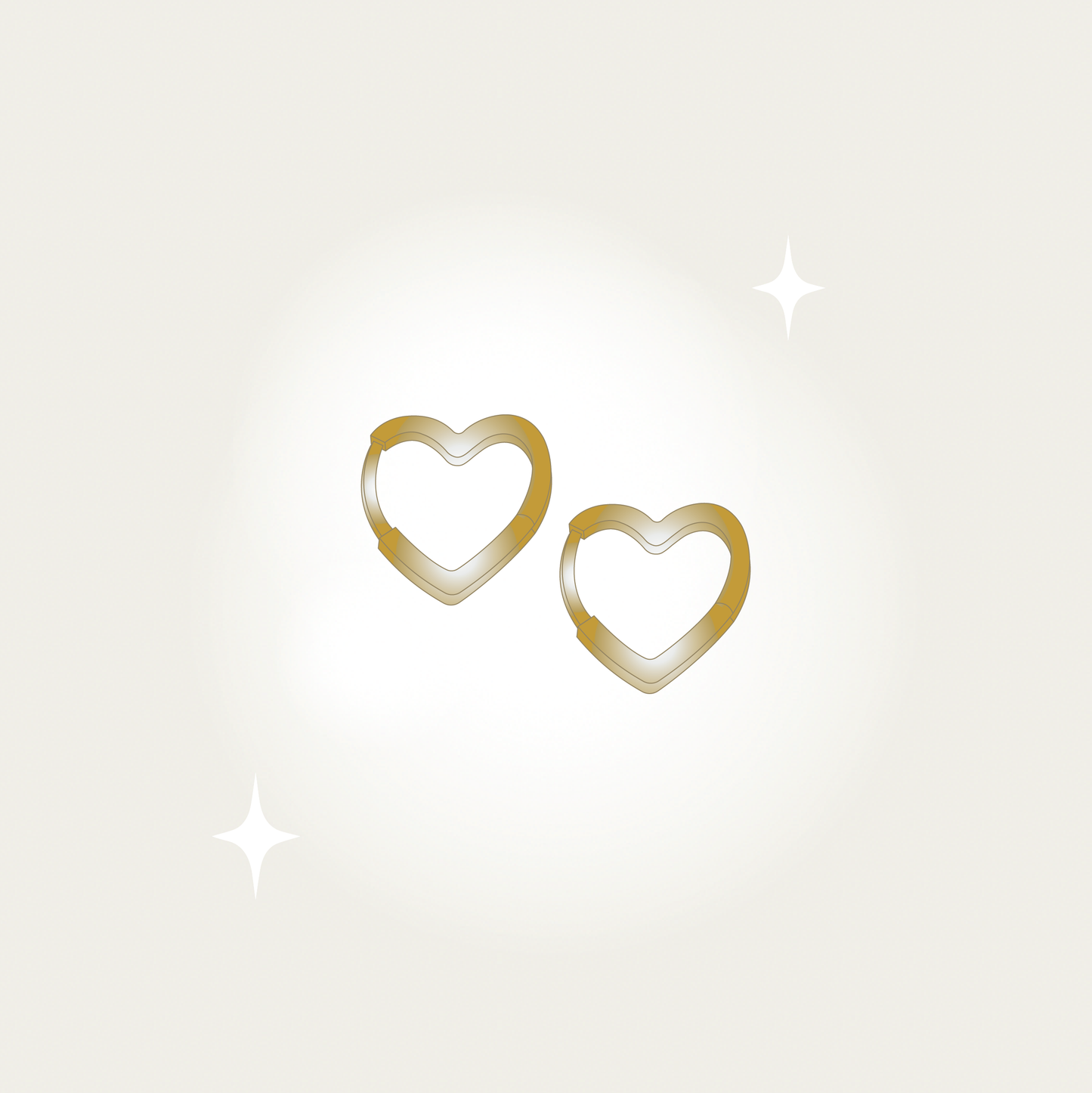 HEART HOOPS IN 18K GOLD